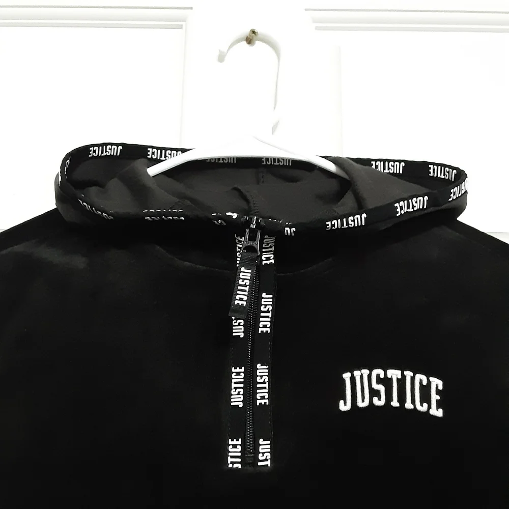 Justice Velvet Hoodie Girls Size 8